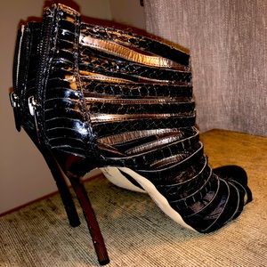 Sam Edelman Hampton Sandal Snakeskin Heels 7.5